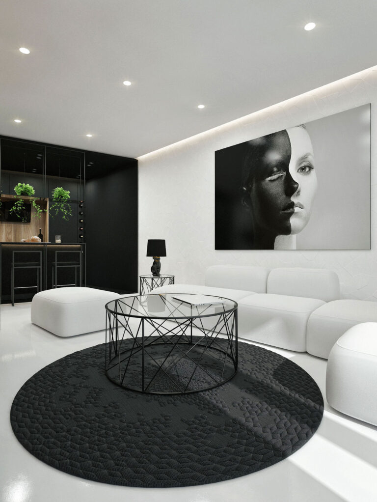 21 Stunning Black and White Living Room Ideas